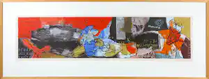 Mohammed Quraish - Zeefdruk, Flying IV - Ingelijst (Groot) vendu pour 35€ !