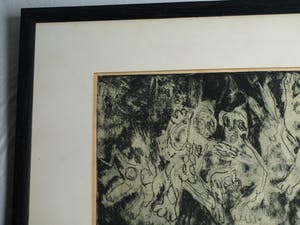 Thom Gerrard - Ingelijste ets , Kleine nachtmerrie – 1962 – nr. 1 van oplage van 3 ex. kopen? Bied vanaf 1!
