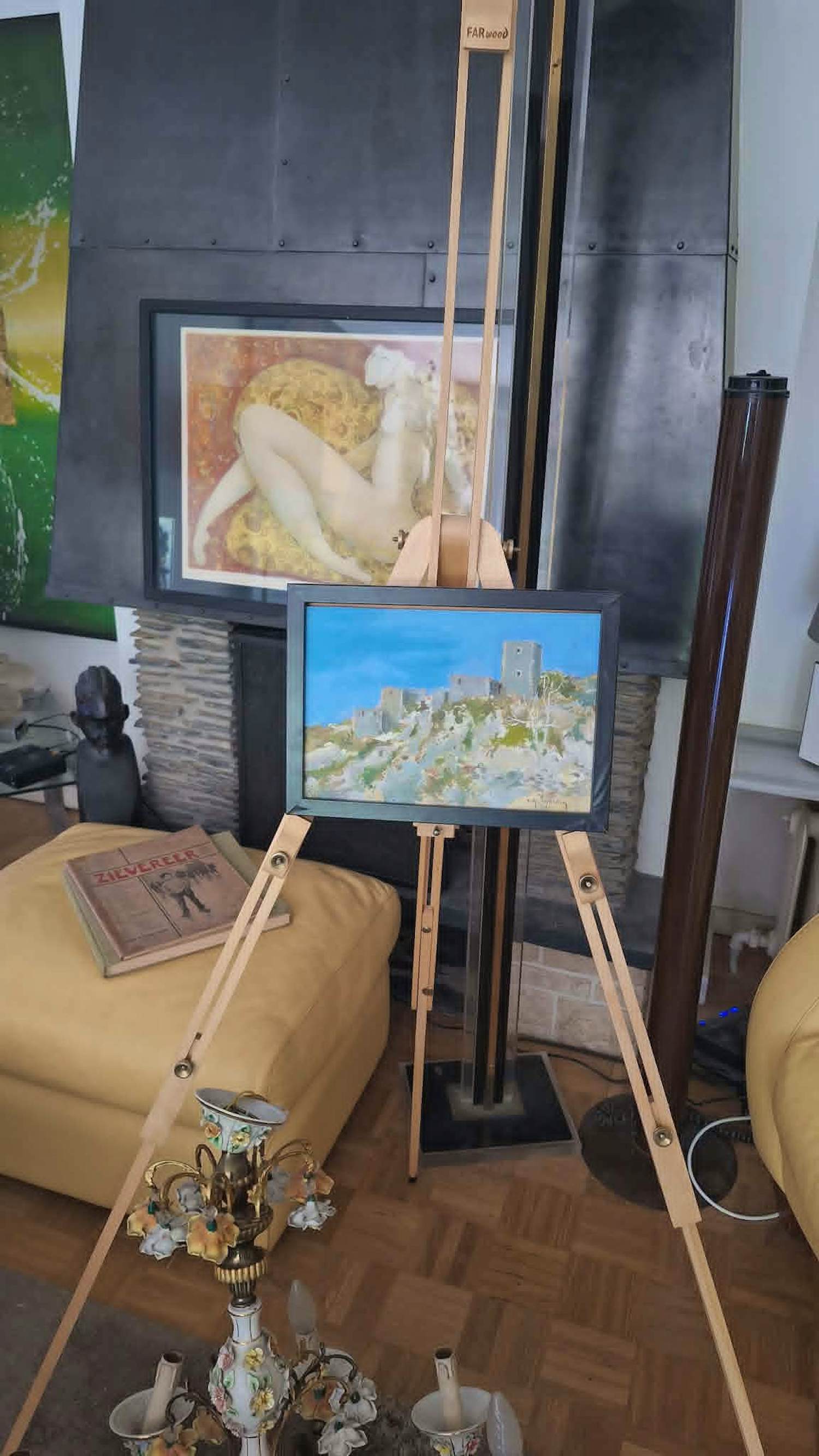 Rene Marie Dujardin - "Mediterrane sereniteit: een stenen citadel onder de azuurblauwe hemel" kopen? Bied vanaf 75!