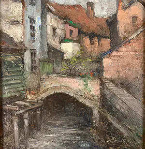 Walter Neuhof - Stadsgezicht met watergang kopen? Bied vanaf 60!