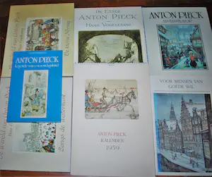 AcheterAnton Pieck - 6 boeken waarvan 1x gesigneerd 1978 & zeldzame kalender 1959? Enchérissez de 75!
