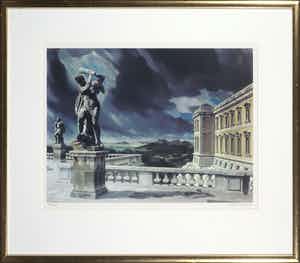 Carel Willink - Giclée, Terras met Hercules - Ingelijst verkocht voor € 200!