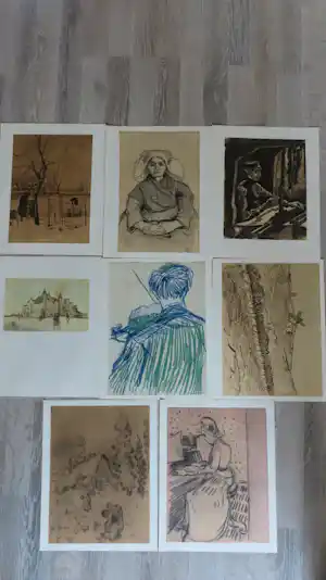 Vincent van Gogh - Acht tekeningen van Vincent van Gogh vendu pour 95€ !