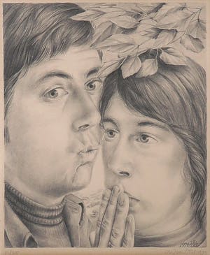 Wout van Vliet - Lithografie, Stel - Ingelijst kopen? Bied vanaf 35!