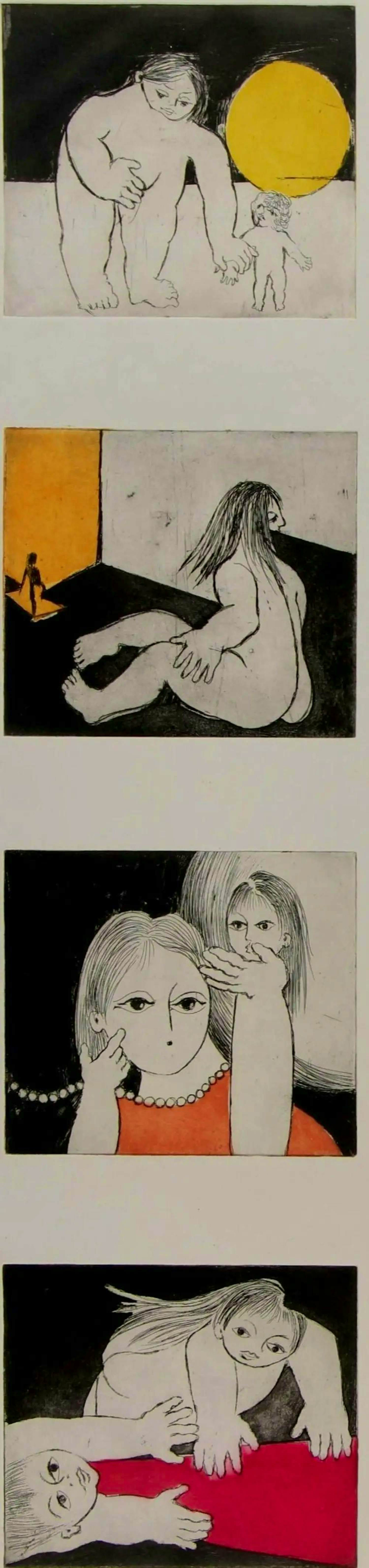 Ans Wortel - 4x Ets/aquatint op 1 blad kopen? Bied vanaf 129!