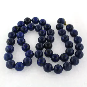 18k gouden slot aan een Lapis Lazuli kralen snoer - 65 cm lang - 156 gram kaufen? Bieten Sie von 200!