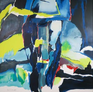 Rene van der Hoofd - Acryl op paneel, Abstracte compositie (Zeer groot) kopen? Bied vanaf 1!
