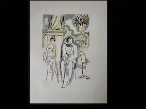 Kees van Dongen - Pochoir uit La Garonne - Het Rustmoment kopen? Bied vanaf 250!