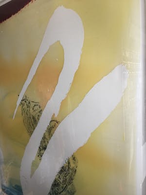 Julian Schnabel - Allen (cordial love) - handbeschilderde zeefdruk met epoxy kopen? Bied vanaf 1750!