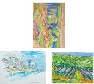 Joe Wols - Lot van drie tekeningen, Landschappen kopen? Bied vanaf 1!