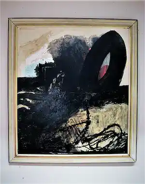 Gerriet Postma - Groot & krachtig abstract-expressionistisch Acrylverf "Dageraad" gesigneerd verkauft für € 282!