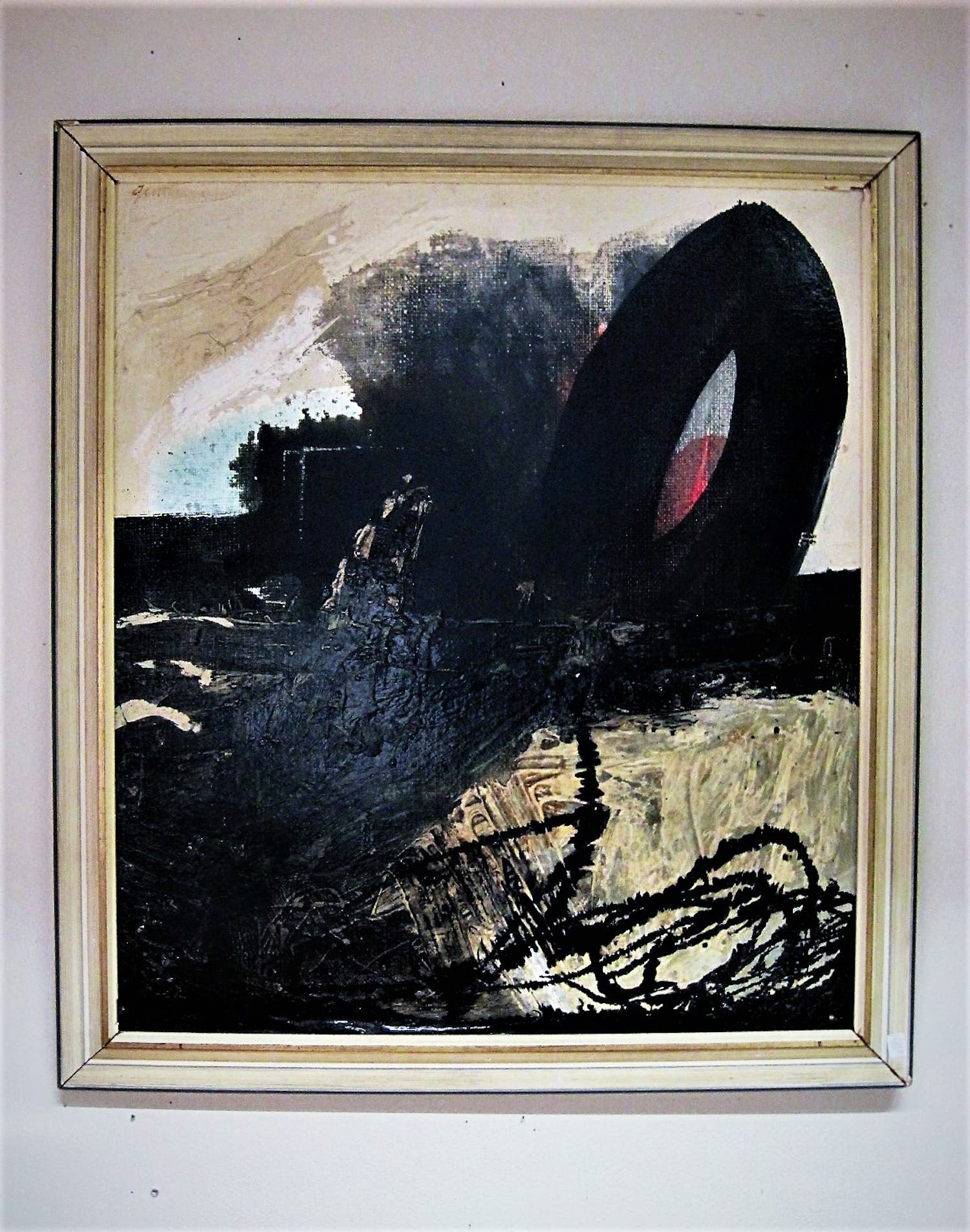Gerriet Postma - Groot & krachtig abstract-expressionistisch Acrylverf "Dageraad" gesigneerd verkocht voor € 282!