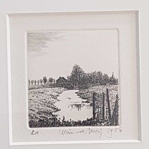 Wim van der Meij - Landschap met beek kopen? Bied vanaf 5!