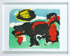 Eugene Brands - Litho, Bird - Ingelijst verkocht voor € 1!