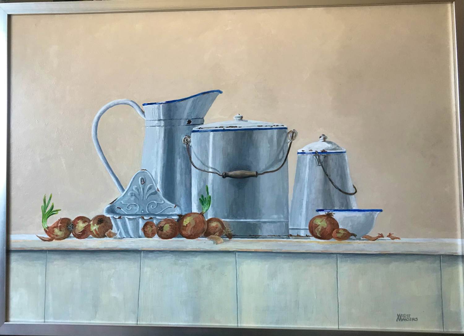 Willie Manders - Emaille Keukengoed met uien kopen? Bied vanaf 130!