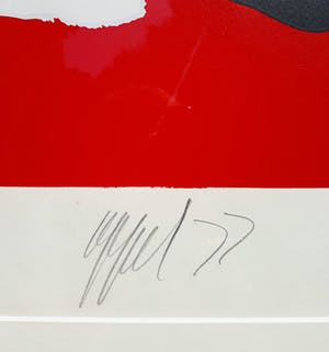 Karel Appel - A summer evening’s slumber, zeefdruk (mooi ingelijst, groot) kopen? Bied vanaf 1250!