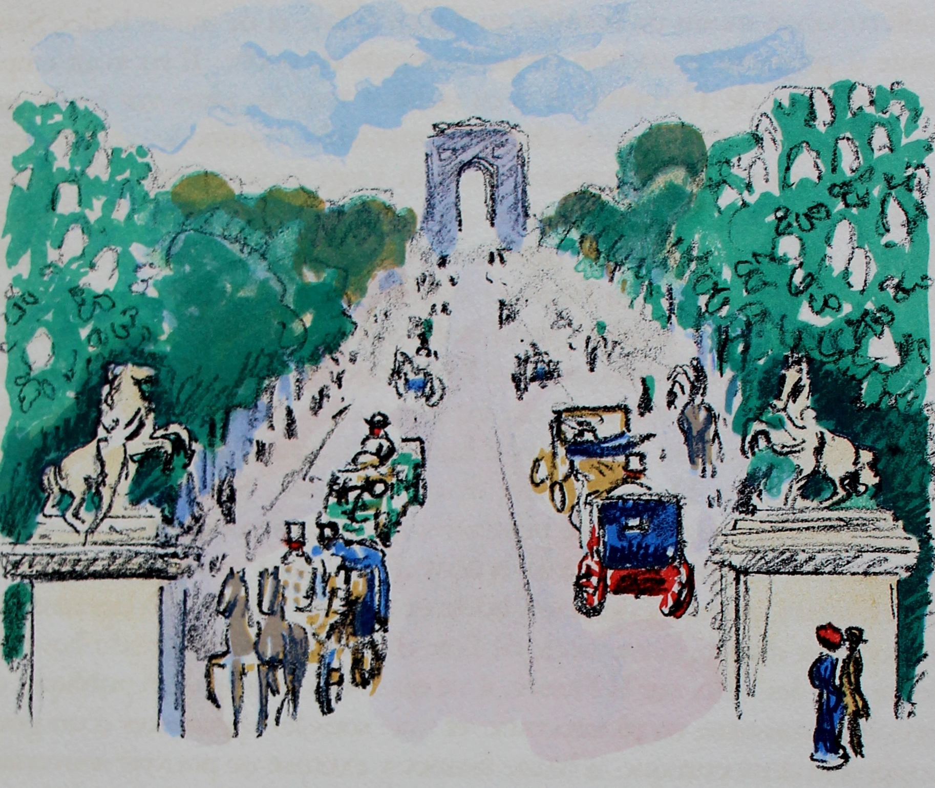 AcheterKees van Dongen - Litho: "La révolte des anges" - 1951? Enchérissez de 199!