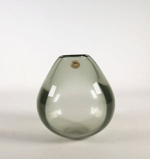 Per Lutken - Glas, Grijze druppelvaas door Holmegaard kopen? Bied vanaf 1!