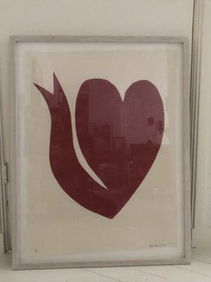 Klaas Gubbels - Hartenkan - gesigneerde houtdruk met lijst! - 2007 kopen? Bied vanaf 795!