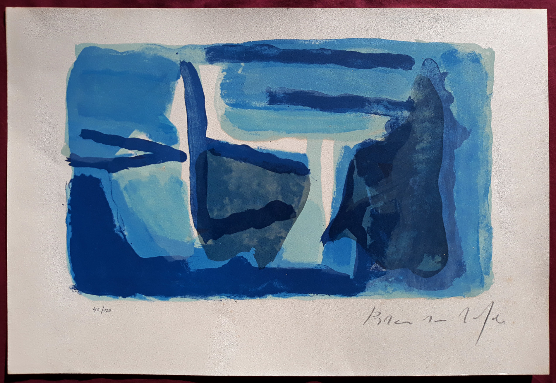 Bram van Velde - Le blue de Bayonne, zevenkleuren litho kopen? Bied vanaf 275!