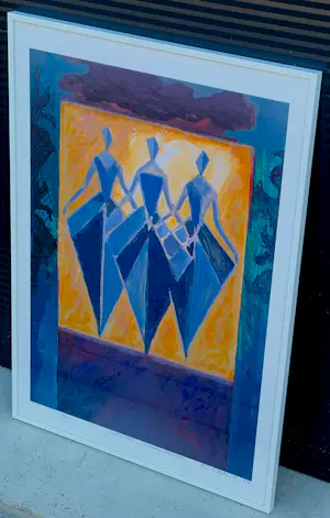 Eric Claus - Ingelijste cristal druk: Servetta(Commedia dell 'arte) - 1999 kopen? Bied vanaf 100!