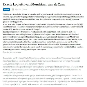 Piet Mondriaan - Lozenge Comp. with Red, Black, Blue and Yellow, emaille op metaal (unica, groot) kopen? Bied vanaf 695!