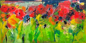 Frits van Eeden - Acryl op doek, Bloemenveld (Zeer groot) kaufen? Bieten Sie von 300!