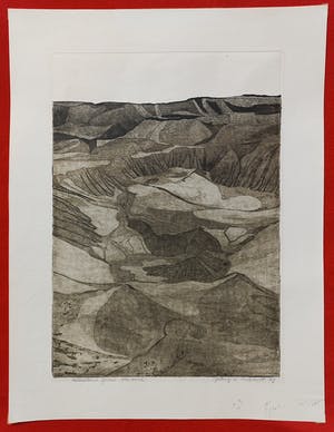 Antony van Lieshout - Zilverzandgroeve Waubach, aquatint ets kopen? Bied vanaf 40!