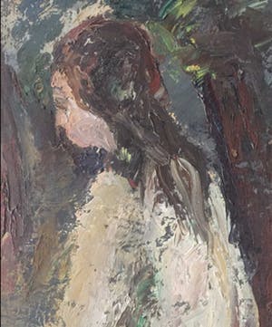 Piet Kloes - expressief half-naakt in het bos kopen? Bied vanaf 100!