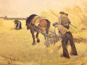 Toon van Ooyen - Hooiende boeren verkocht voor € 120!