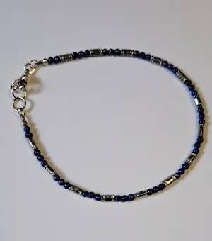 Nieuwe zilveren Armband van lapis lazuli kopen? Bied vanaf 70!