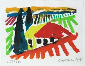 Jan Cremer - Zeefdruk, Toscane IV - Ingelijst kopen? Bied vanaf 100!