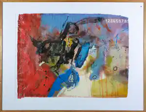 Mohammed Quraish - Zeefdruk, Z.T - Ingelijst vendu pour 40€ !