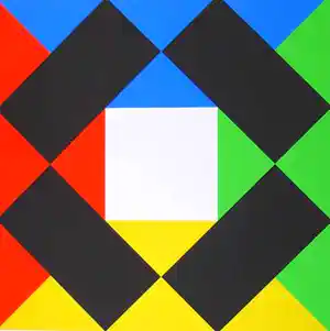 Max Bill - Kleurenzeefdruk GEOMETRIE in KLEUR uit 1972 verkocht voor € 55!