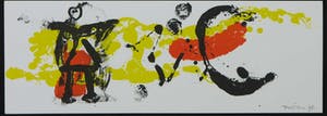 Jef Diederen - Twee litho's, Figuur in blauw en zwart kopen? Bied vanaf 30!