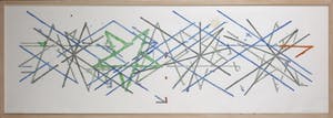 Simon Dekker - Aquarel en collage, Pianta Verde II - Ingelijst (Zeer Groot) kopen? Bied vanaf 80!