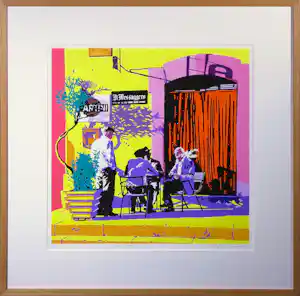 Marco Kooiman - Zeefdruk, Il Gioco di Ferentillo verkocht voor € 40!