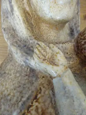 Albert Meertens - Maria en kind in steengoed met zoutkristallen- Beesel Terraco kopen? Bied vanaf 275!