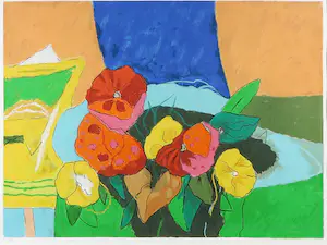 Henk van Vessem - Zeefdruk, Flowers II - Ingelijst (Groot) kopen? Bied vanaf 1!