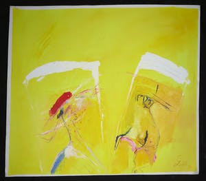 Franscz Witte - Olieverf en Acryl op papier, Jense ballade IV kopen? Bied vanaf 35!