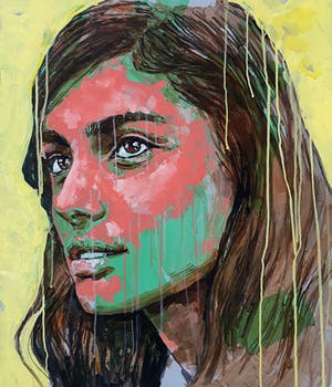 Niet of onleesbaar gesigneerd - Jonge vrouw, olieverf op paneel (mooi ingelijst) kopen? Bied vanaf 1!