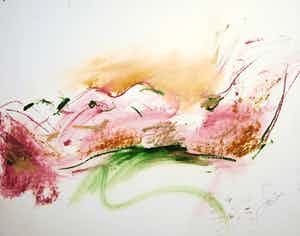 Franscz Witte - Gemende techniek op papier, Figuur VI verkocht voor € 1!