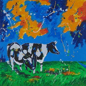 Roel Hofman - Zeefdruk, Conversation - Ingelijst kopen? Bied vanaf 20!