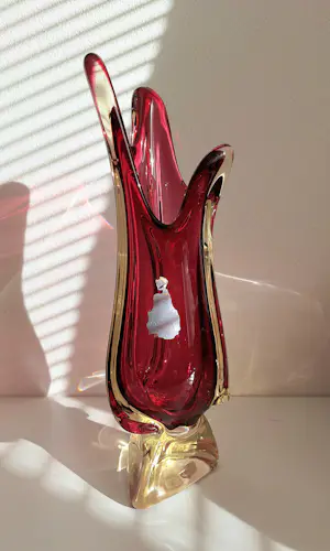 Murano Glas - Unieke schoonheid, grote vaas in prachtige kleur kopen? Bied vanaf 47!