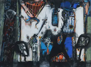 Wim Gerritsen - Gouache, Zonder titel - Ingelijst kopen? Bied vanaf 400!