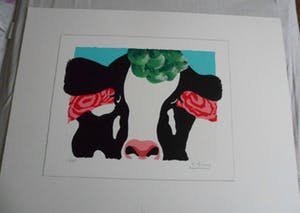 Engelien Kooy - Engelien Kooy - Zeefdruk. Titel, "LES VACHES III ". kopen? Bied vanaf 20!