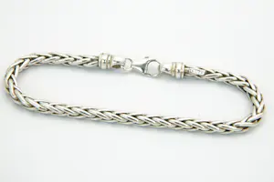28-  Zo goed als nieuwe 1e gehalte Zilveren "Vossestaart" armband kopen? Bied vanaf 40!