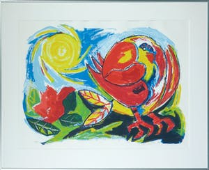 John Lie a Fo - Zeefdruk, Chanson du soleil rouge - Ingelijst kopen? Bied vanaf 35!