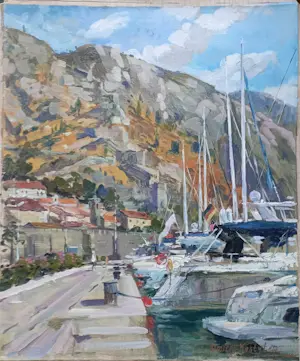 Dmitri Kostylov - Jachten in de baai van Kotor. Montenegro kopen? Bied vanaf 400!