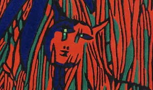 Corneille - Handgeknoopt scheerwollen kleed, Le chien bleu + Certificaat (Zeer groot) kopen? Bied vanaf 1!